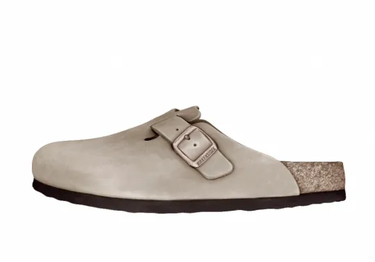 Birkenstock Boston Soft Footbed Suede Taupe